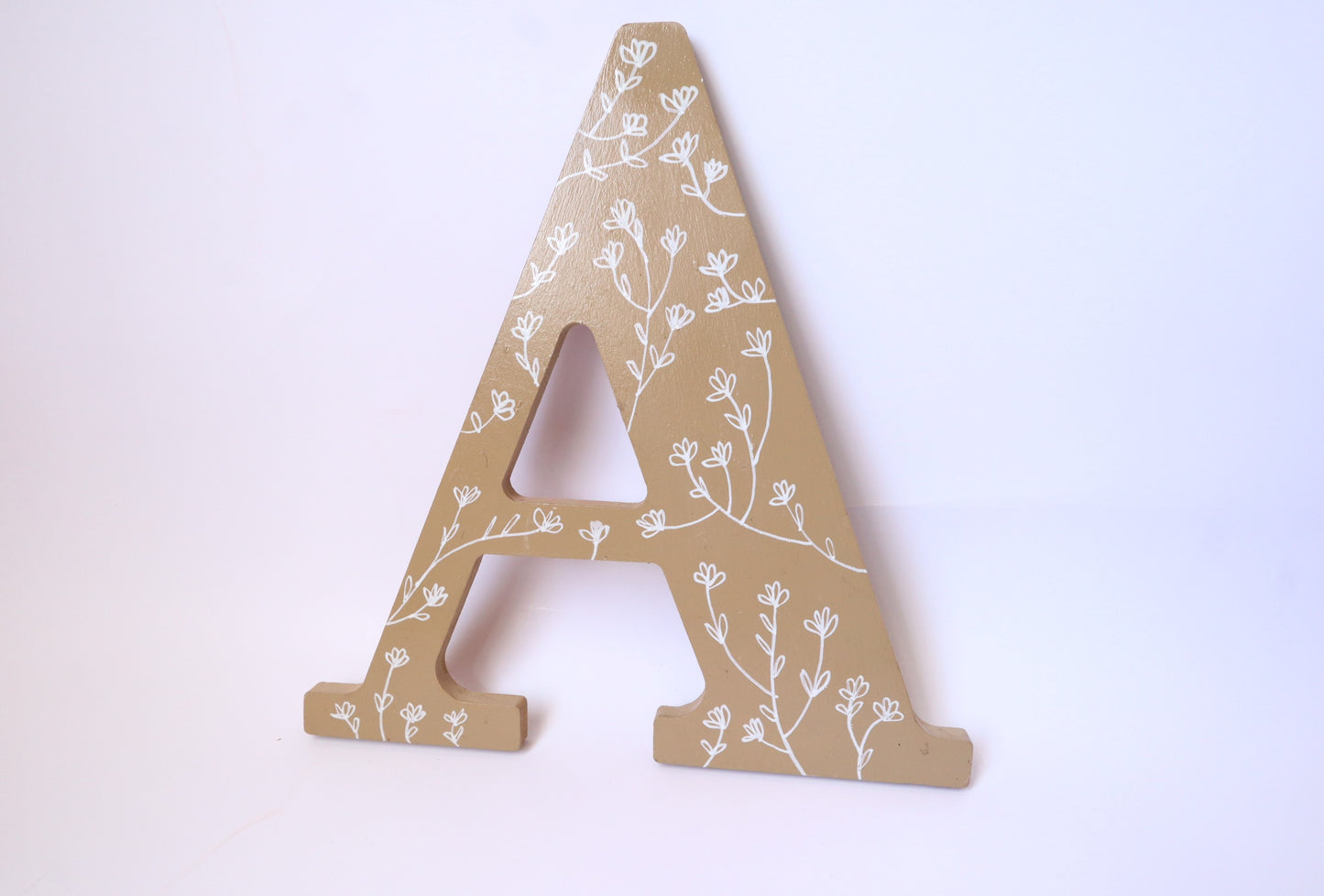 flower painted decor wooden letter